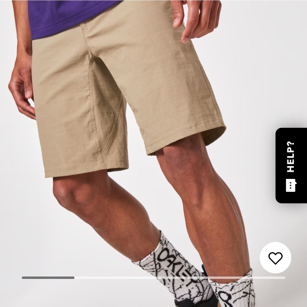 Oakley Tan Flat Front Shorts Casual Style